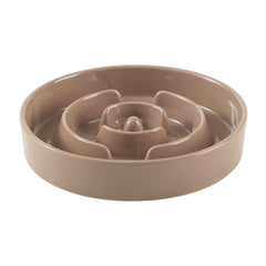 Havniva ceramic slow feeder dog bowl top view shows ridged design for slower meals