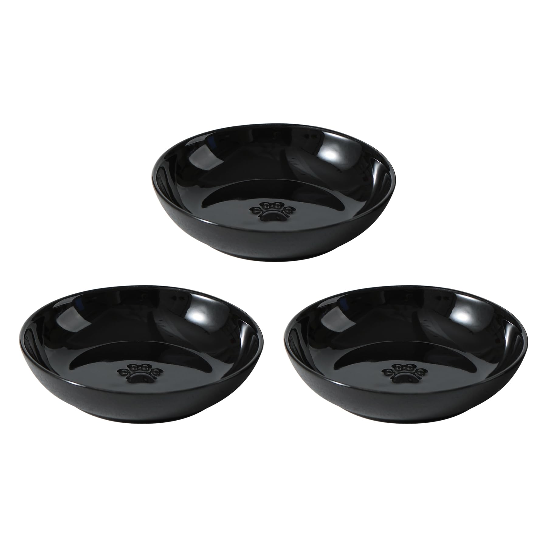 Havniva ceramic wide whisker-friendly cat bowl with shallow design for comfortable eating.