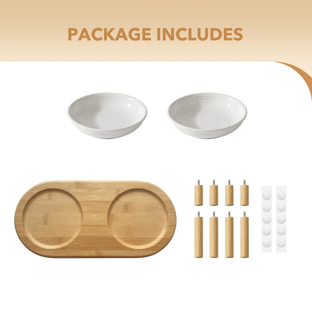 Havniva dishwasher-safe ceramic cat bowls simplify post-meal cleanup.