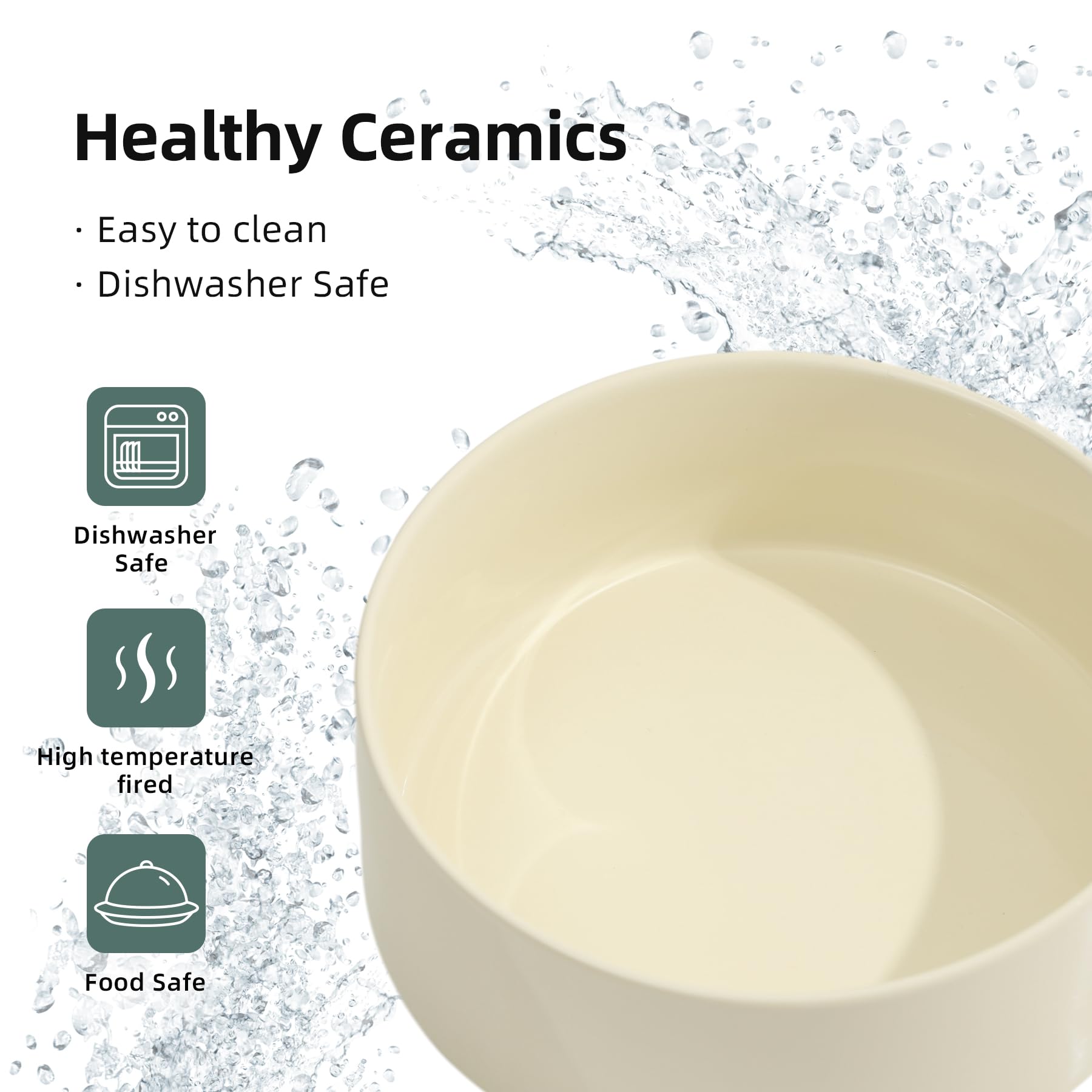 Havniva dishwasher-safe ceramic bowl for easy cleaning after meals.