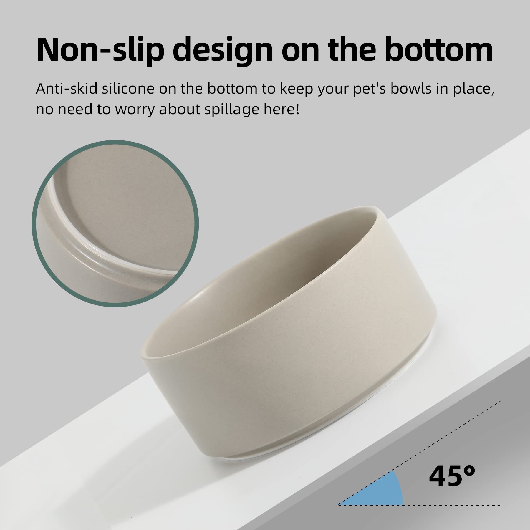 Havniva dishwasher-safe ceramic dog bowl ready for quick cleaning after meals.
