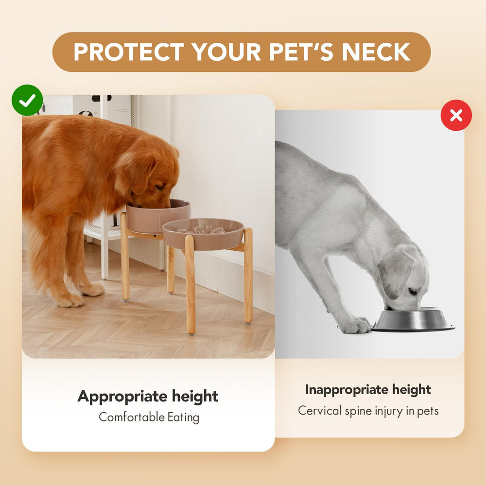 Havniva wooden stand detail complements home décor while feeding.