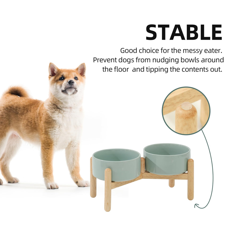 Havniva durable lead-free ceramic bowl and stand