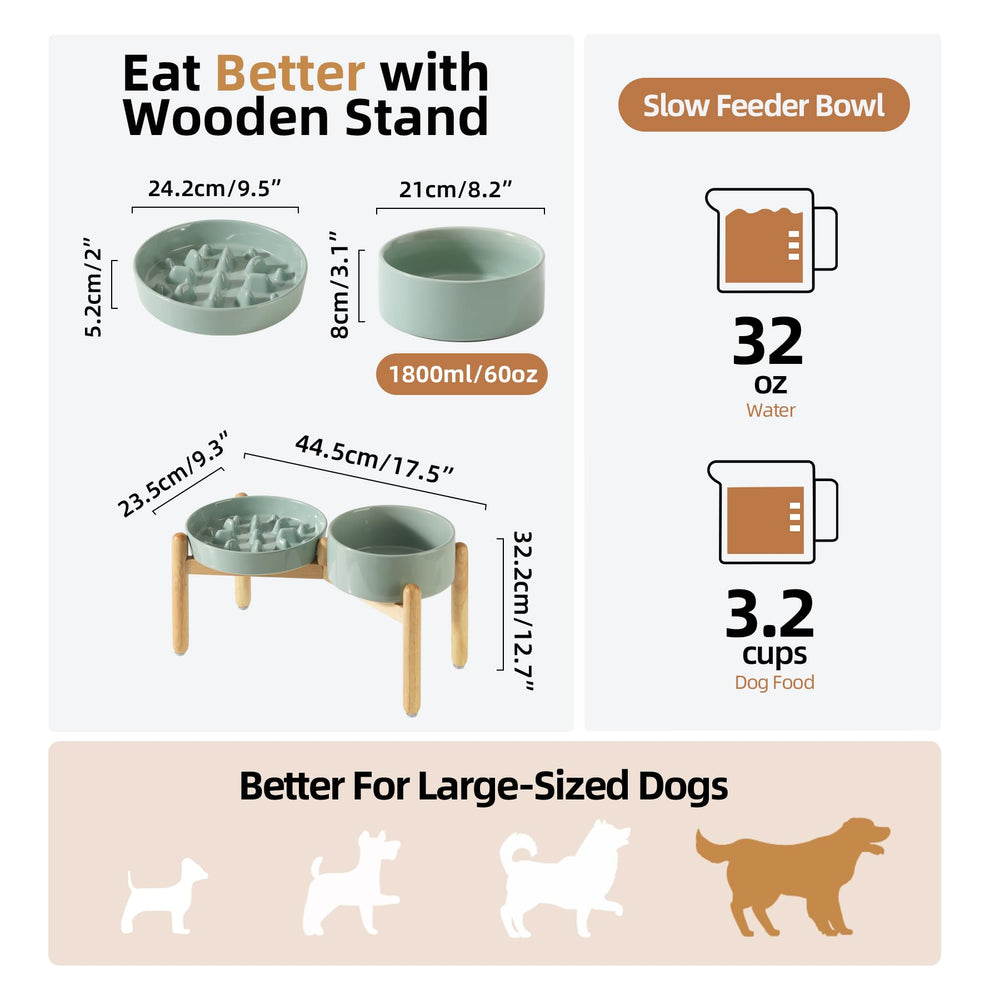Havniva elevated 8.2-inch bowl for large dogs reduces neck strain during meals.