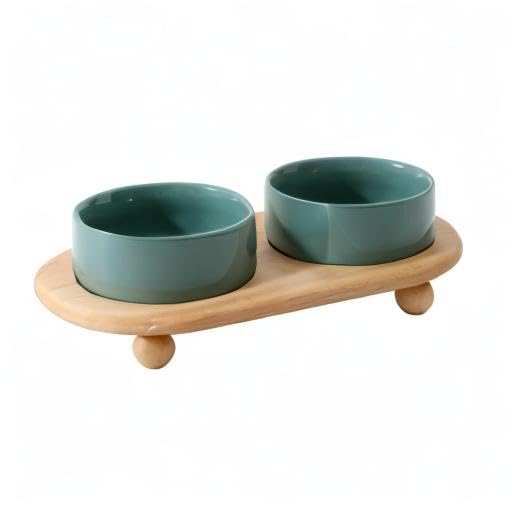 Havniva elevated-cat-bowl height design promotes comfortable meals for pets.