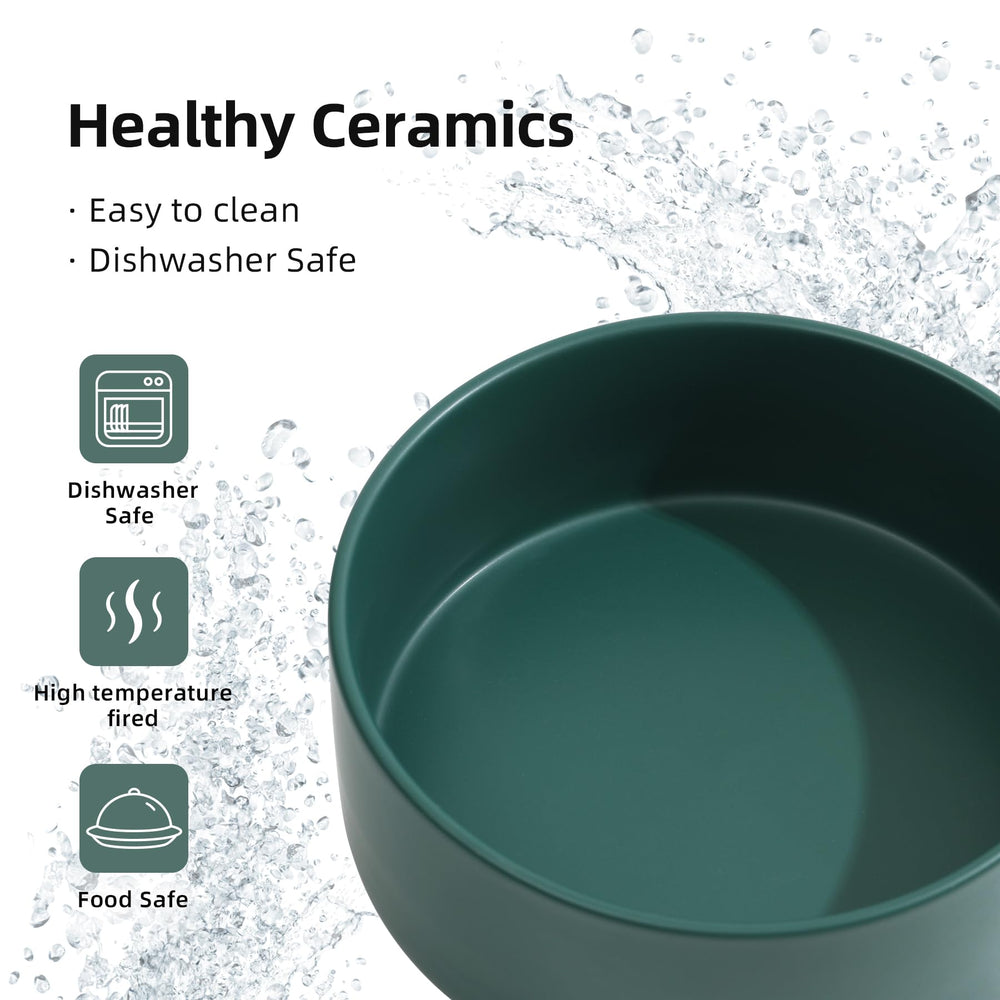 Havniva green glossy ceramic bowl adds a calm, stylish touch.