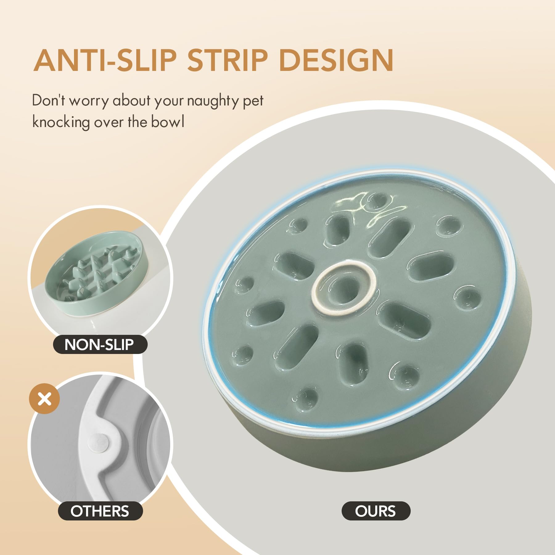 Havniva light green slow-feeder dish improves pacing at meals.