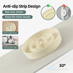 Havniva puzzle ceramic dish with ridges slows meals and reduces gulping.