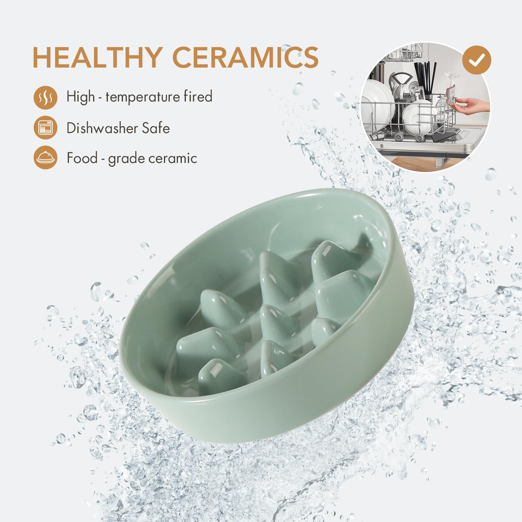 Havniva slow-feeder dish is 6.1-inch and encourages slower eating.