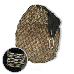 hay chix half bale hay net in marine nylon demonstrates durable slow-feed feeding