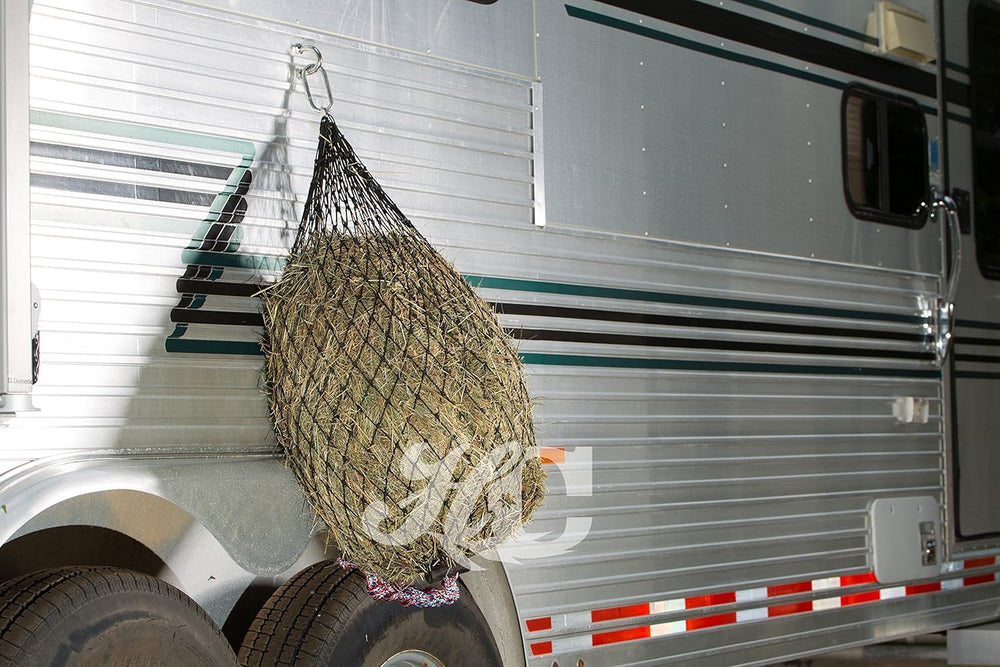 hay chix hay net easy-hang design for stable setup at stable or fence