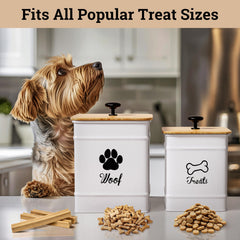 HB Design Co airtight bamboo lids closeup highlights moisture protection for treats.