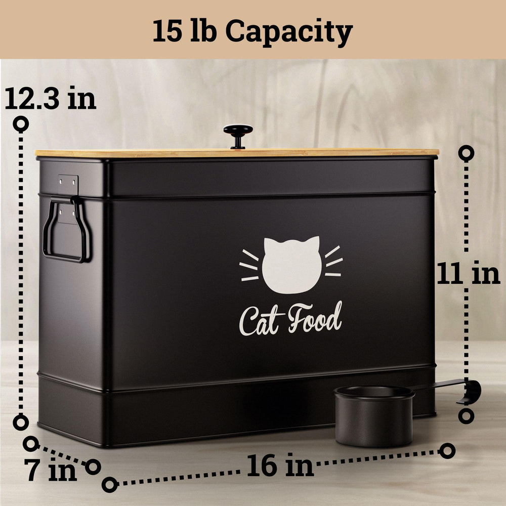 HB Design Co. cat food container matte finish adds modern style to any shelf.