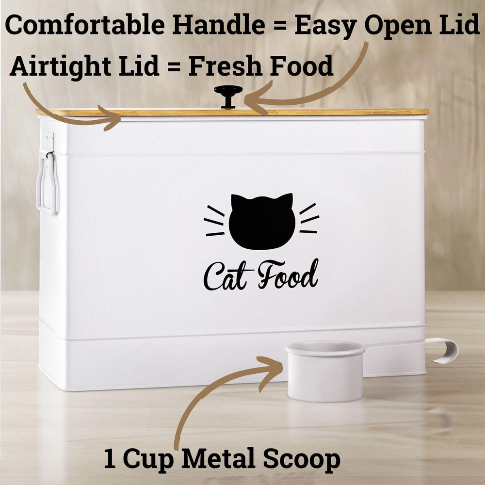 HB Design Co. cat food container side handles for easy lifting