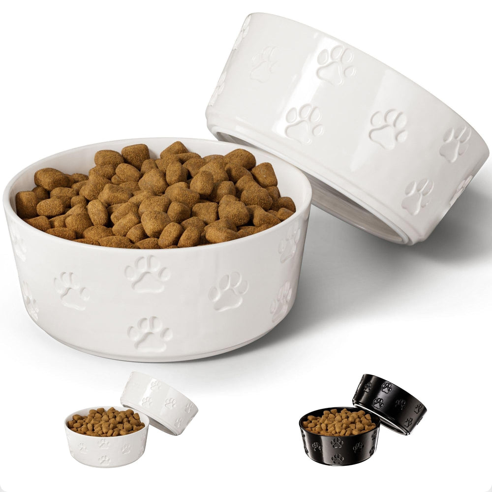 HB Design Co ceramic dog bowls with anti-skid base prevent spills during meals