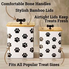 HB Design Co dog treat container 7x5 set on counter for organized snacks.