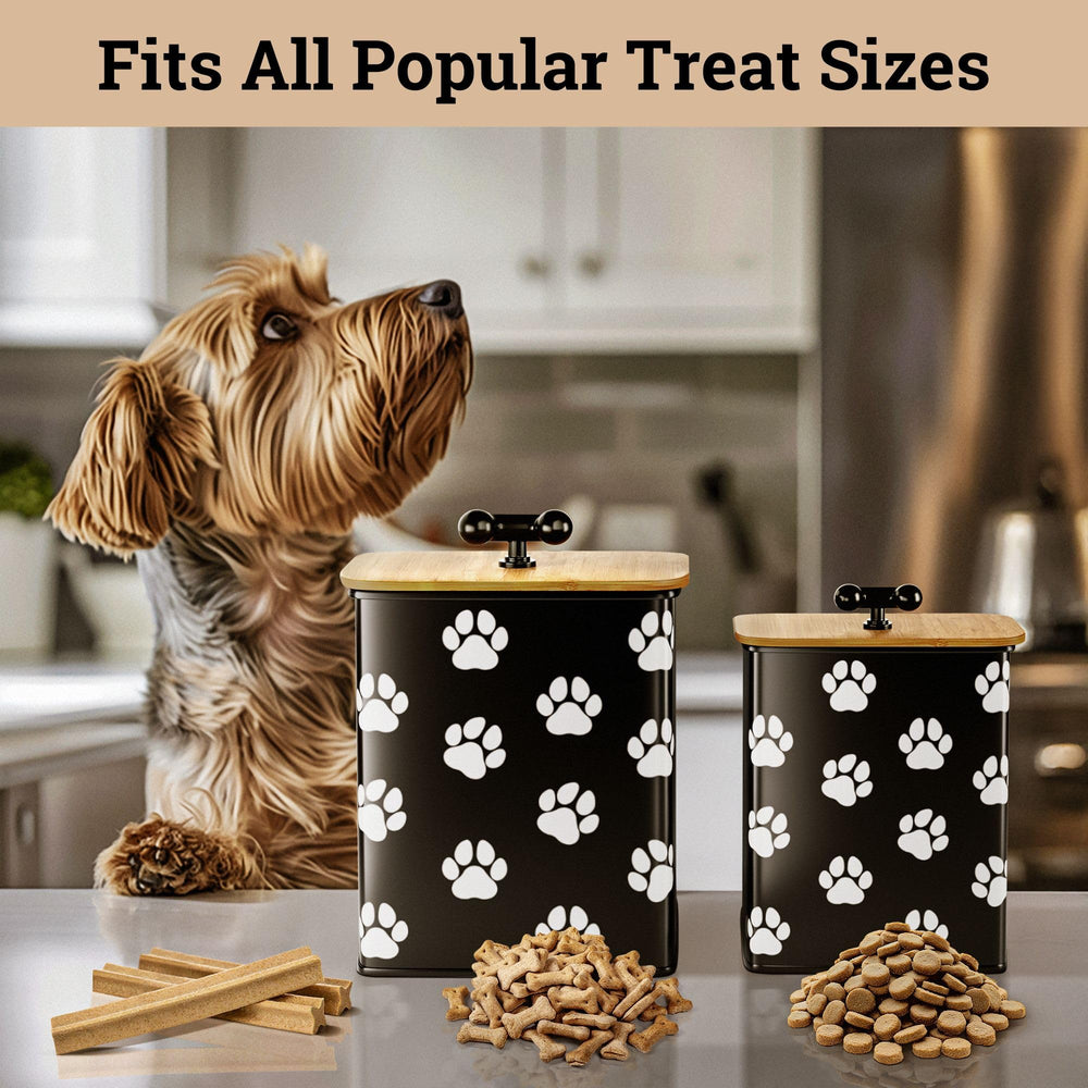 HB Design Co two jars side by side demonstrates space efficient storage for treats