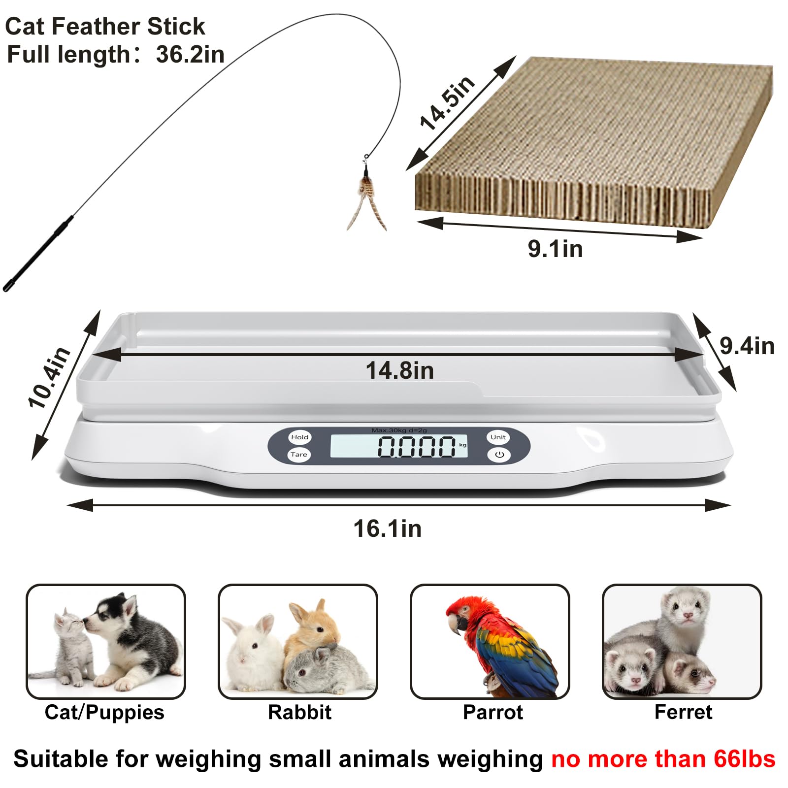 HBYCDSTF Digital Pet Scale tray assembly for easy setup