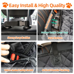 HCCW 600D oxford fabric dog seat cover resists scratches and fur buildup