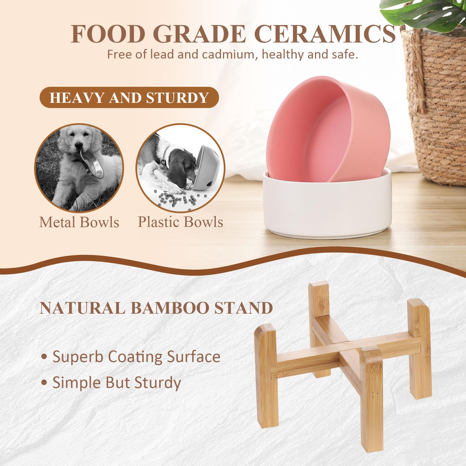 HCHLQLZ bowl dimensions 2.75in depth and 6in diameter for comfortable posture.