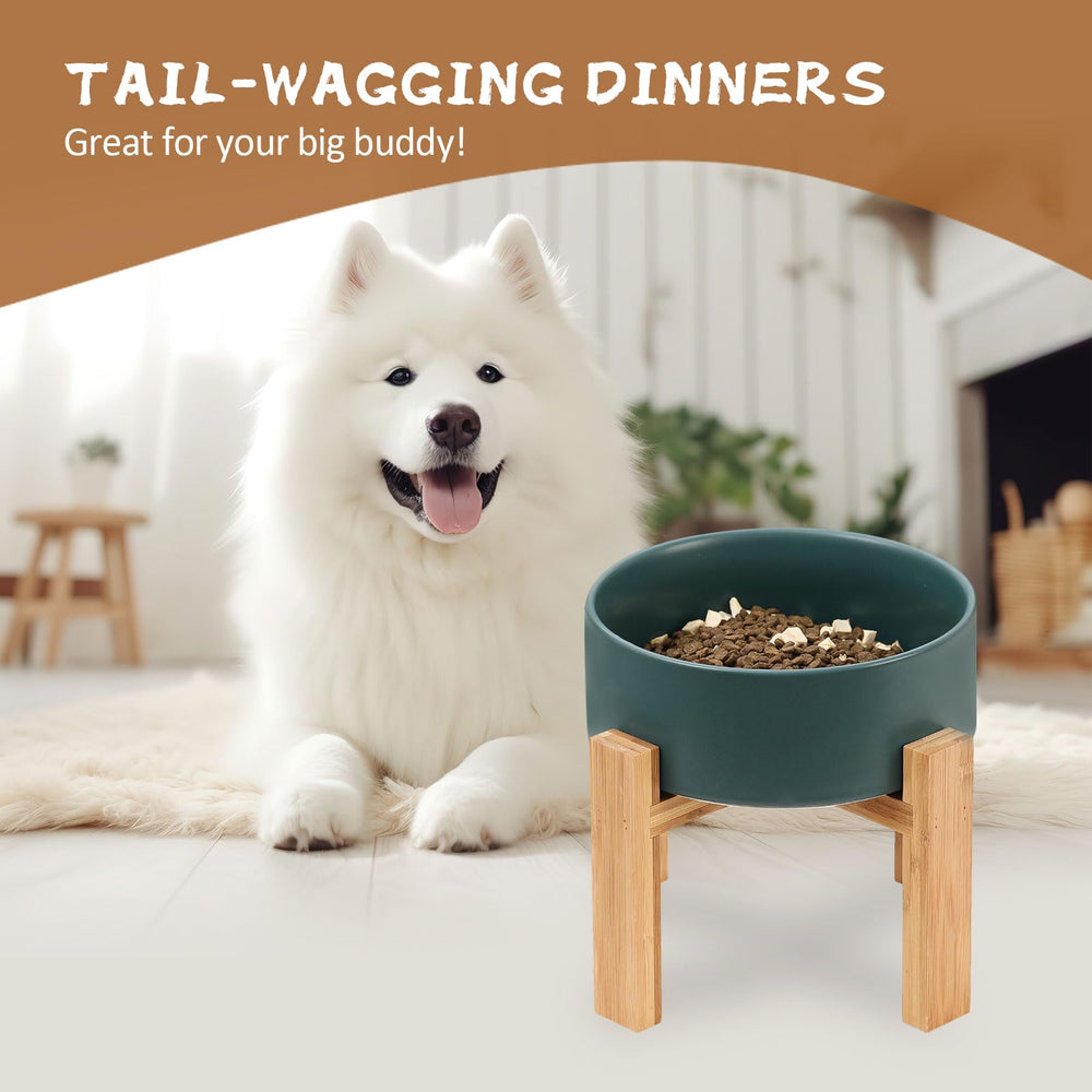HCHLQLZ deep no-spill bowl reduces splashes during feeding.