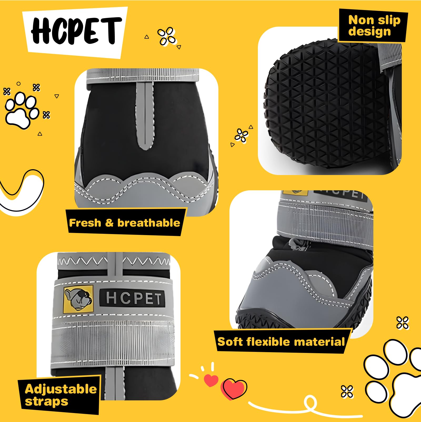 Hcpet size 8 boots fit large breeds like Great Dane and Malamute.