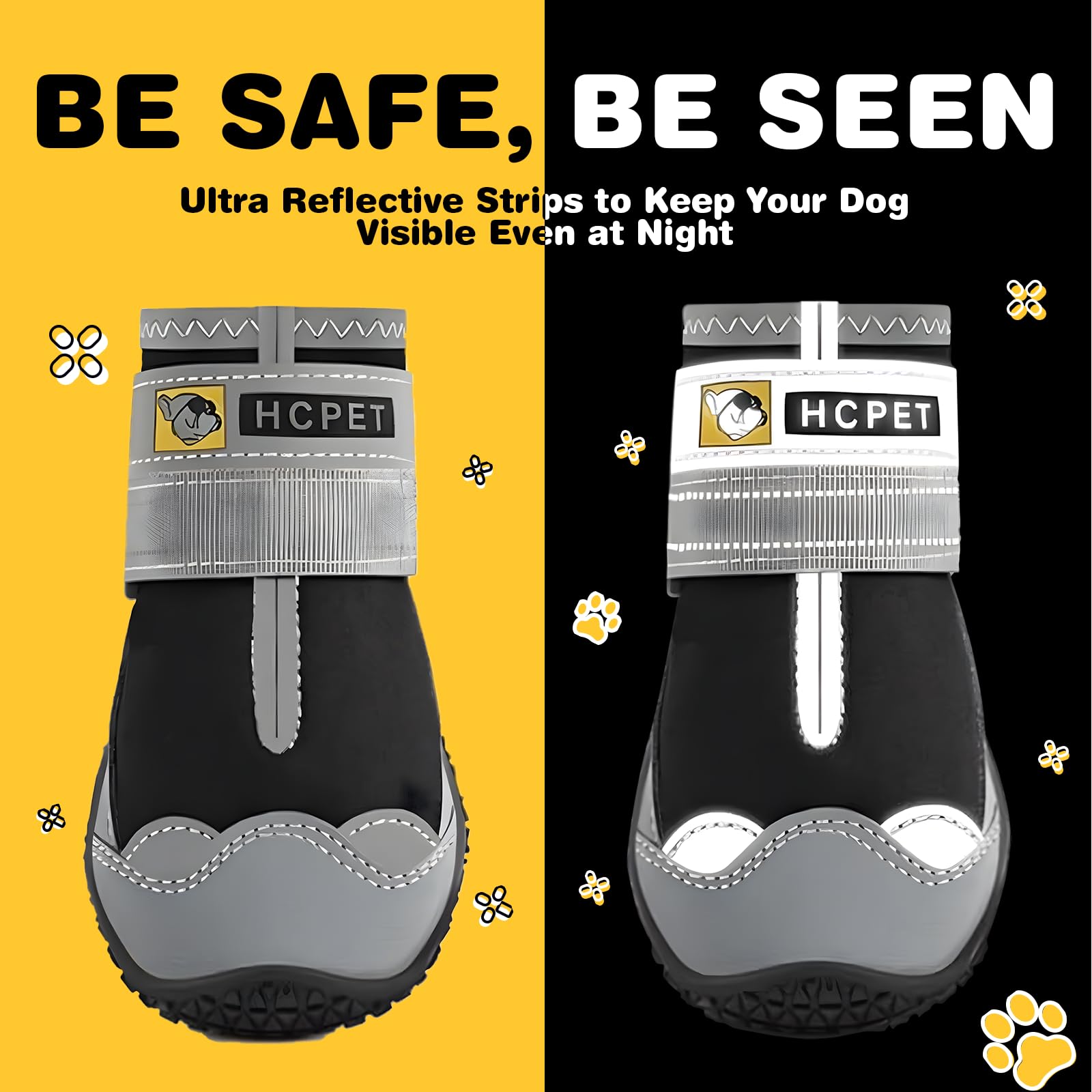 Hcpet paw shoes protect injured paws during rest and downtime.