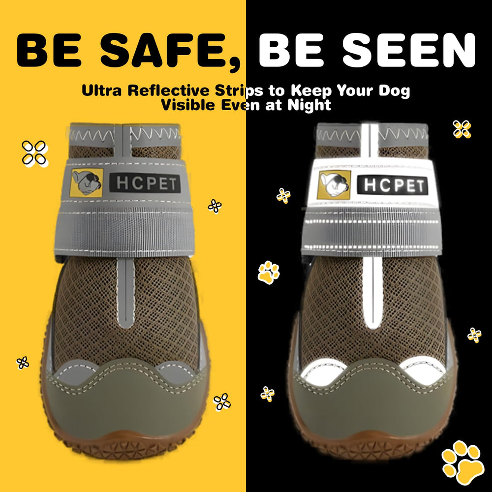 Hcpet dog shoes hook and loop closure speeds easy on off