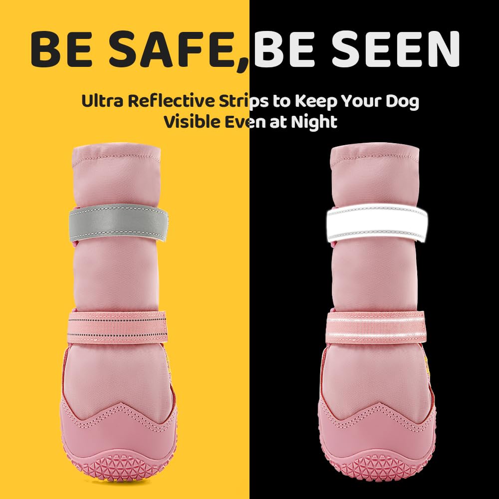 Hcpet dog shoes are machine washable with warm inner fabric for easy cleaning.