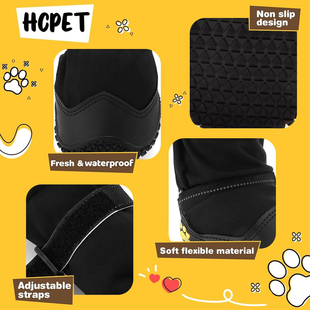 Hcpet dog booties machine washable for easy cleaning