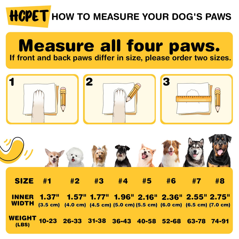 Hcpet dog shoes showing non-slip sole for stable outdoor traction