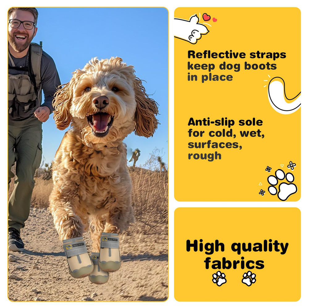 Hcpet dog shoes size1 waterproof booties protecting paws in rain or snow