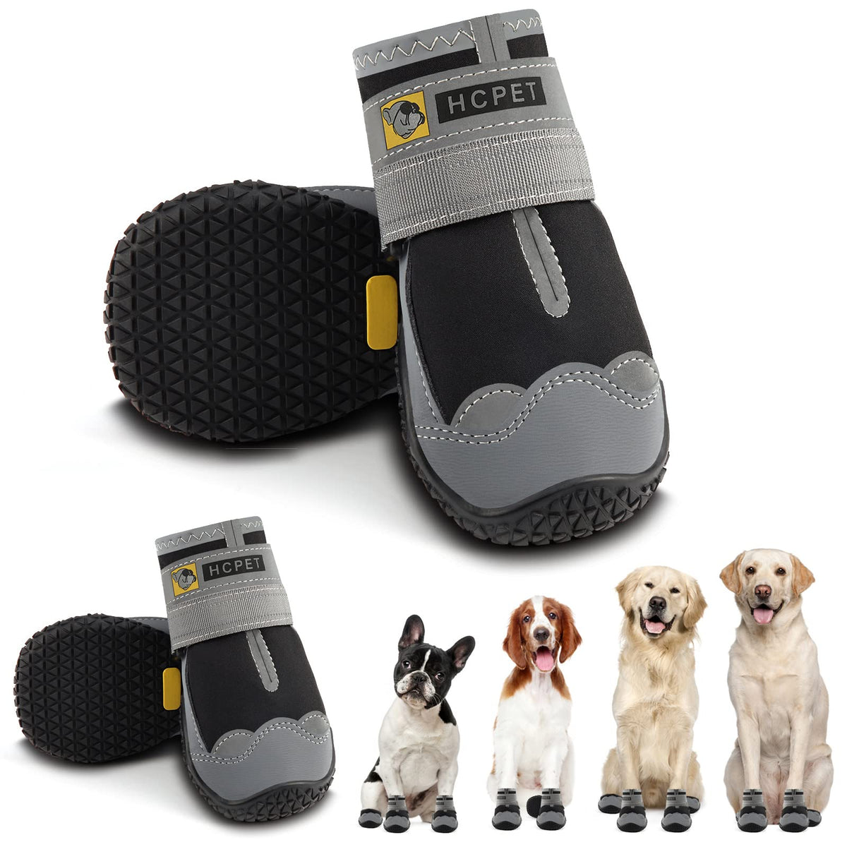 Hcpet dog shoes size 7 front view protects paws on hot pavement