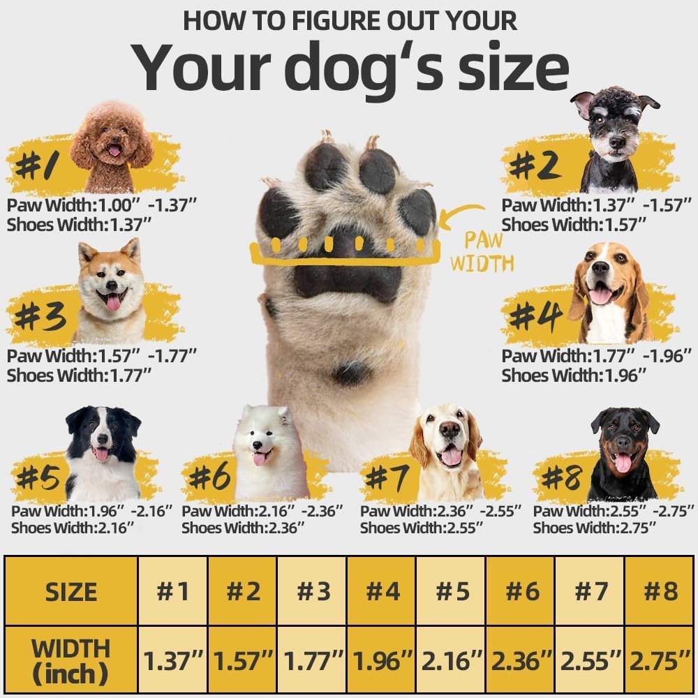 Hcpet dog shoes size 7 reflective straps enhance low-light visibility