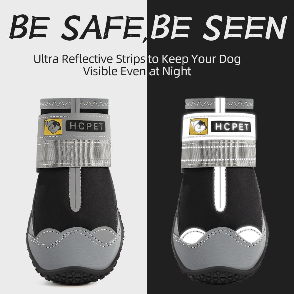Hcpet dog shoes waterproof-material close-up demonstrates water resistance