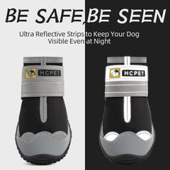Hcpet dog shoes waterproof-material close-up demonstrates water resistance