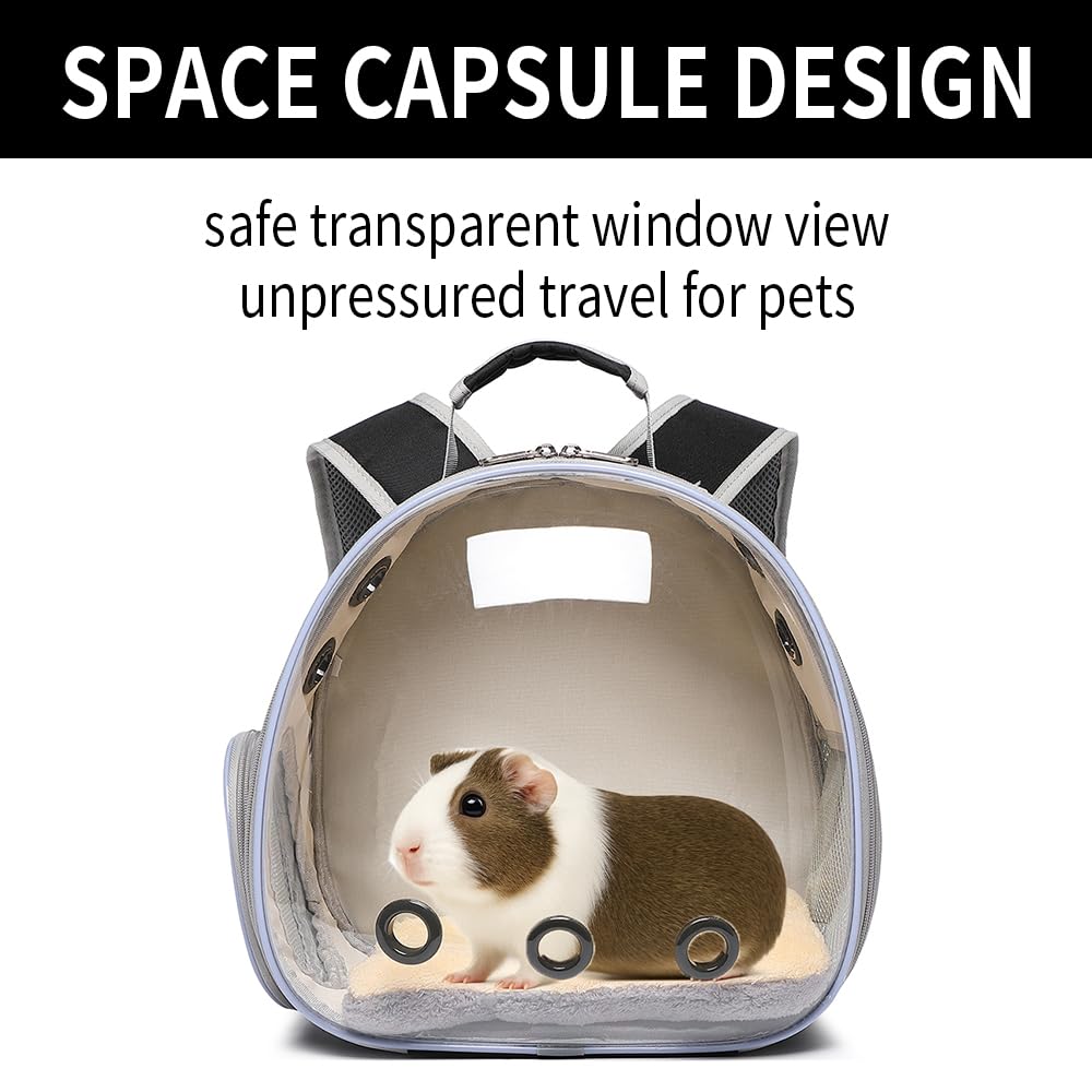 Hcupet Bunny Carrier side view highlighting compact backpack design for easy travel.