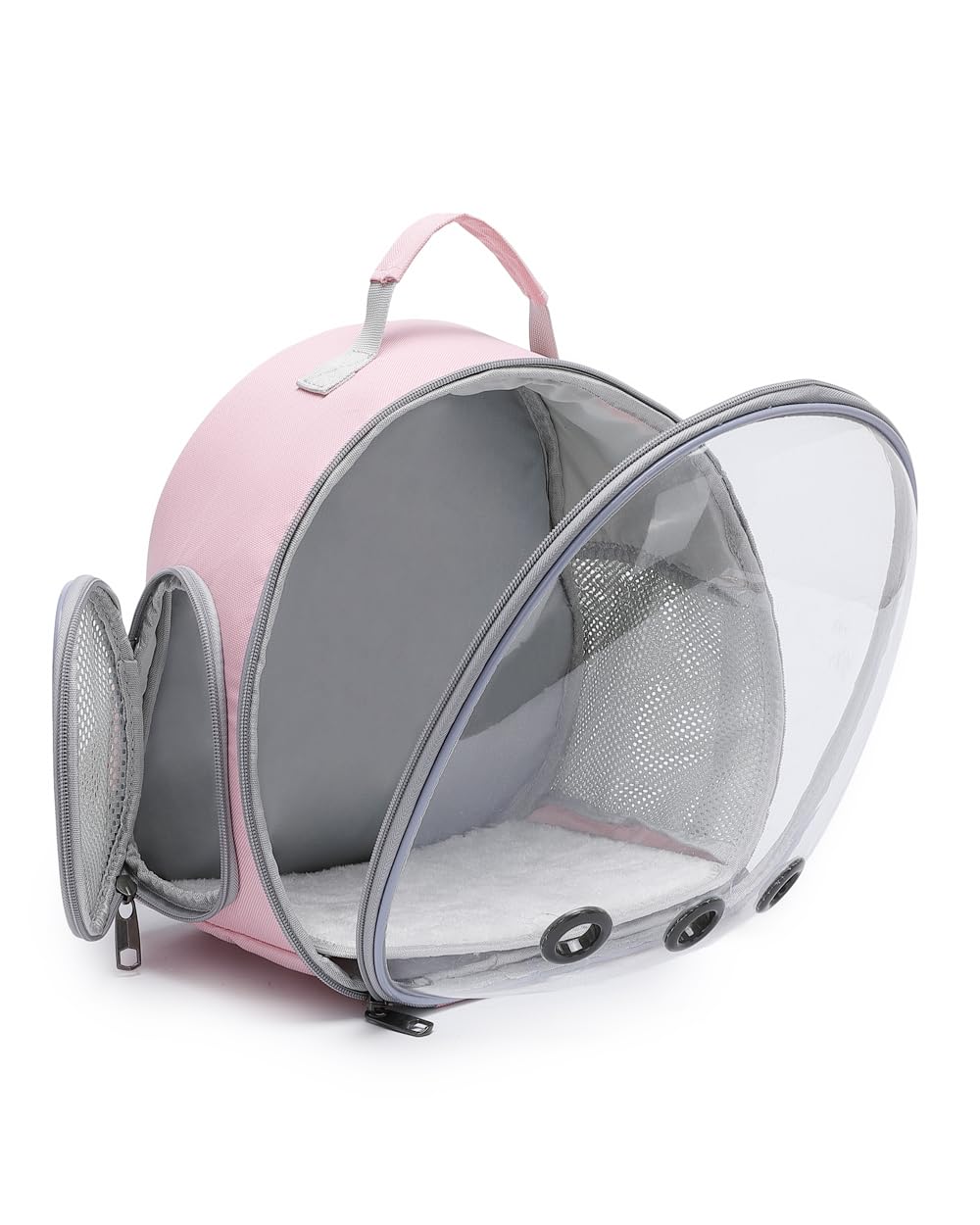 Hcupet side-pocket keeps snacks and essentials within reach during trips.