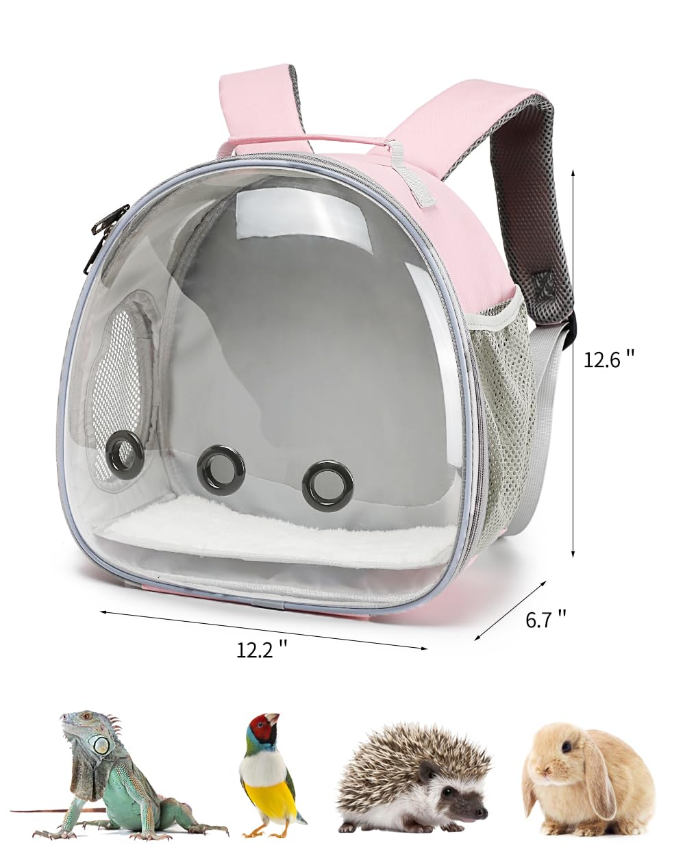 Hcupet transparent-panel opens easily for quick pet placement and retrieval.