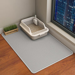 HCY&WLD cat litter mat double-layer design captures paw litter and keeps floors clean