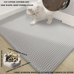HCY&WLD cat litter mat is waterproof and non-slip for dry, safe floors.