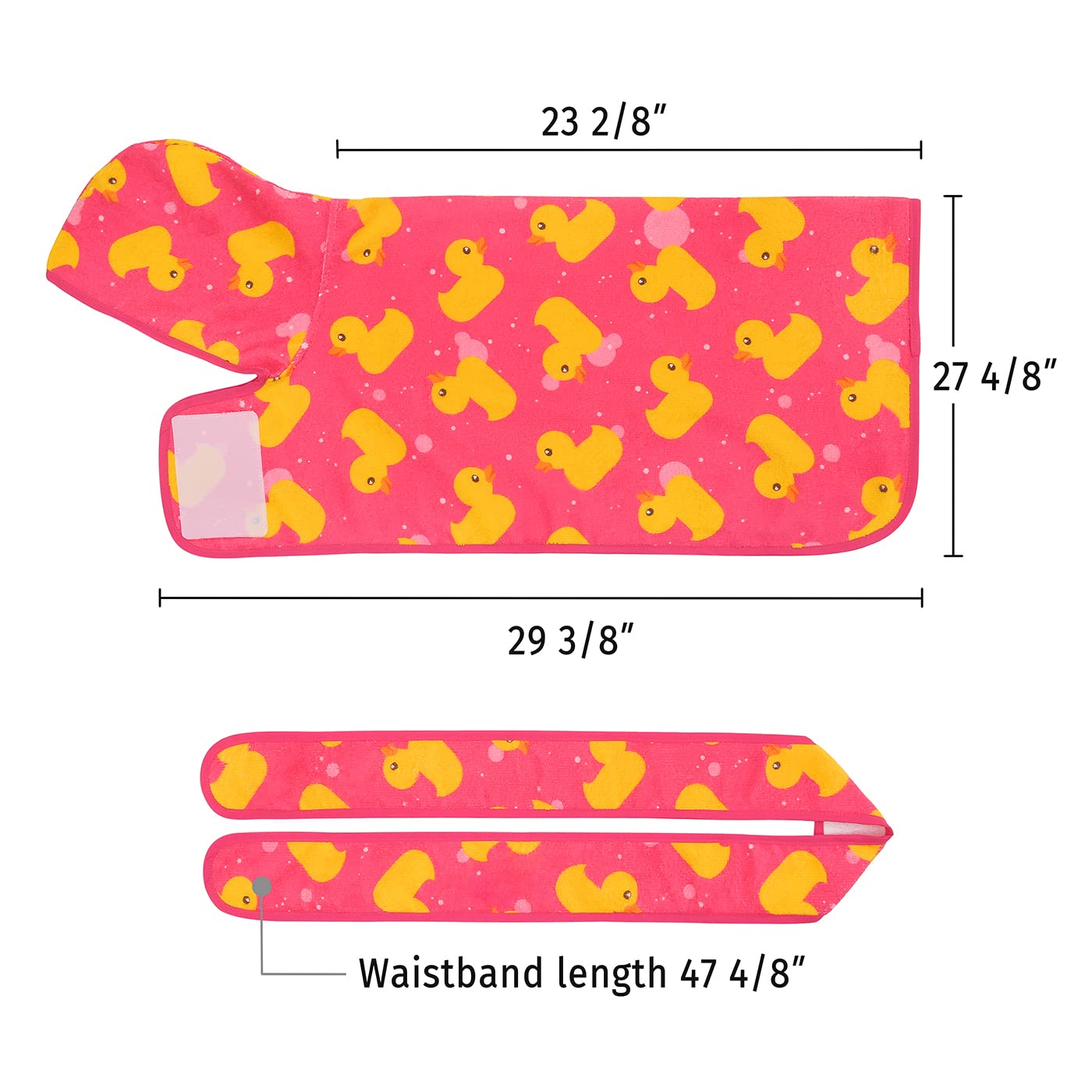 HDE Dog Bathrobe adjustable waistband ensures snug fit across breeds.