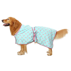 HDE adjustable waistband dog robe fits multiple sizes for a secure, comfortable wrap.