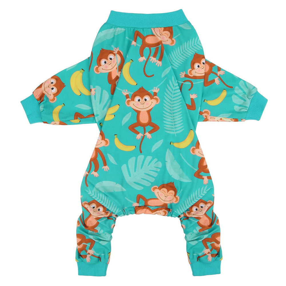 HDE dog pajamas elastic cuffs ensure secure, non-restrictive fit.
