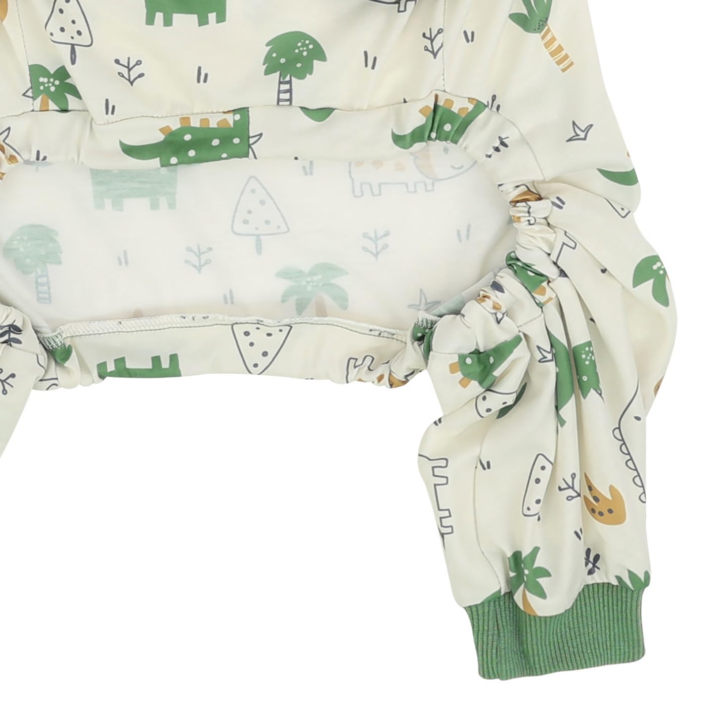 HDE dog pajamas forest-dinos measuring guide helps choose the right size