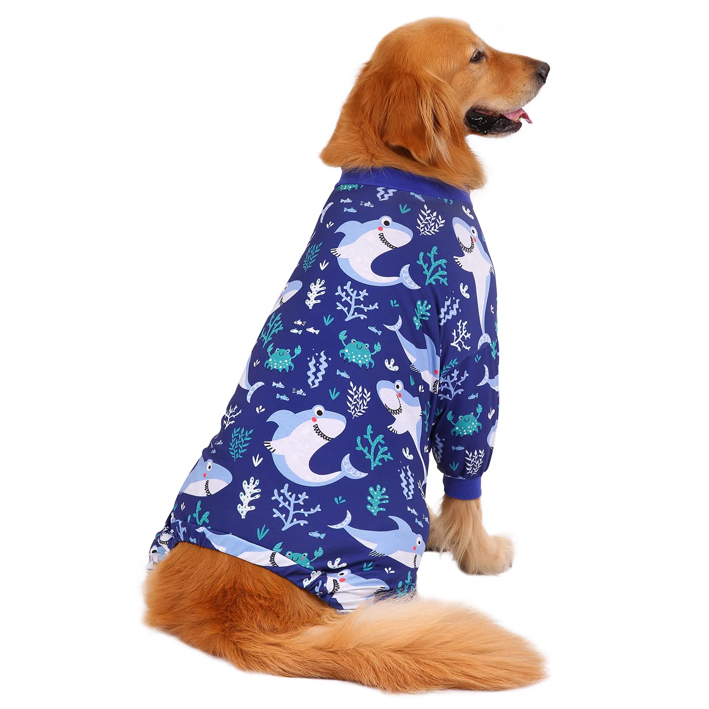HDE dog pajamas pullover design makes dressing easy