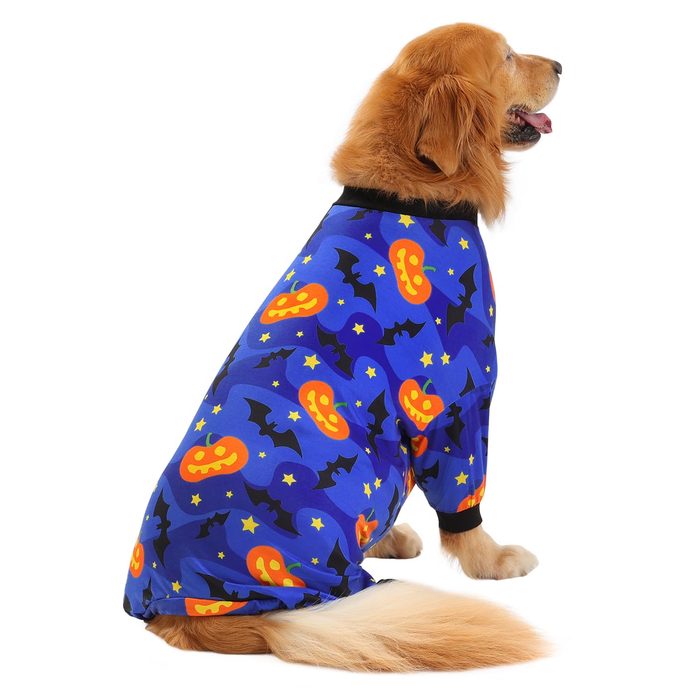 HDE dog pajamas with elastic cuffs provide secure fit during play.