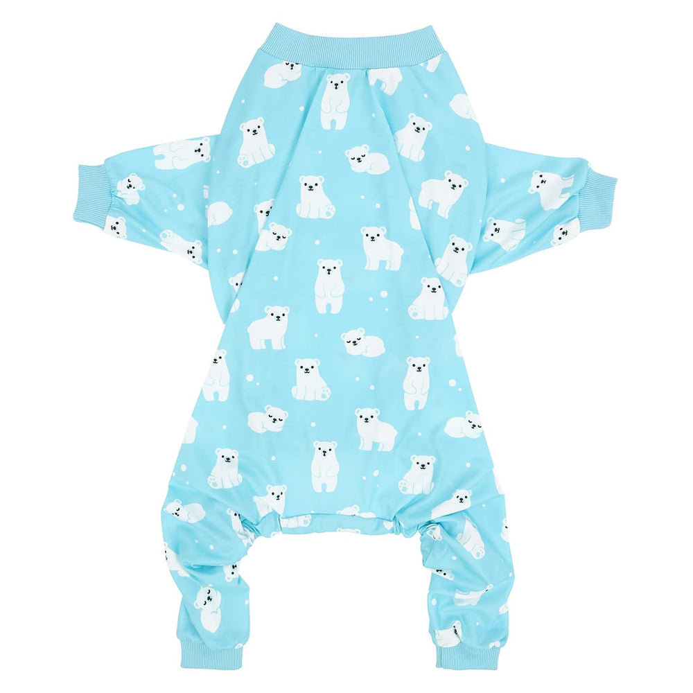 HDE dog pajamas help reduce hair and odor transfer to furniture.