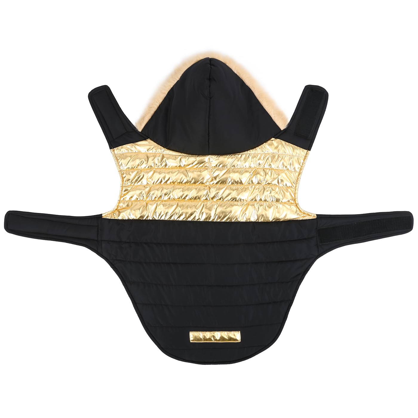 HDE faux fur hood trims shield ears from wind during chilly weather.
