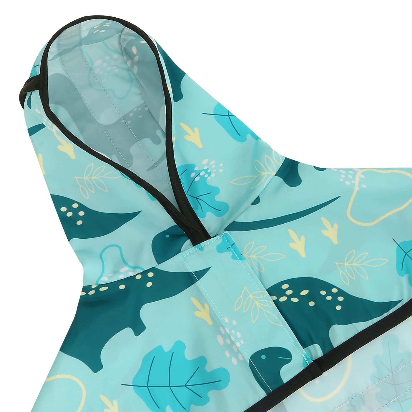 HDE Dog Raincoat Dinosaurs adjustable belly strap ensures secure fit.
